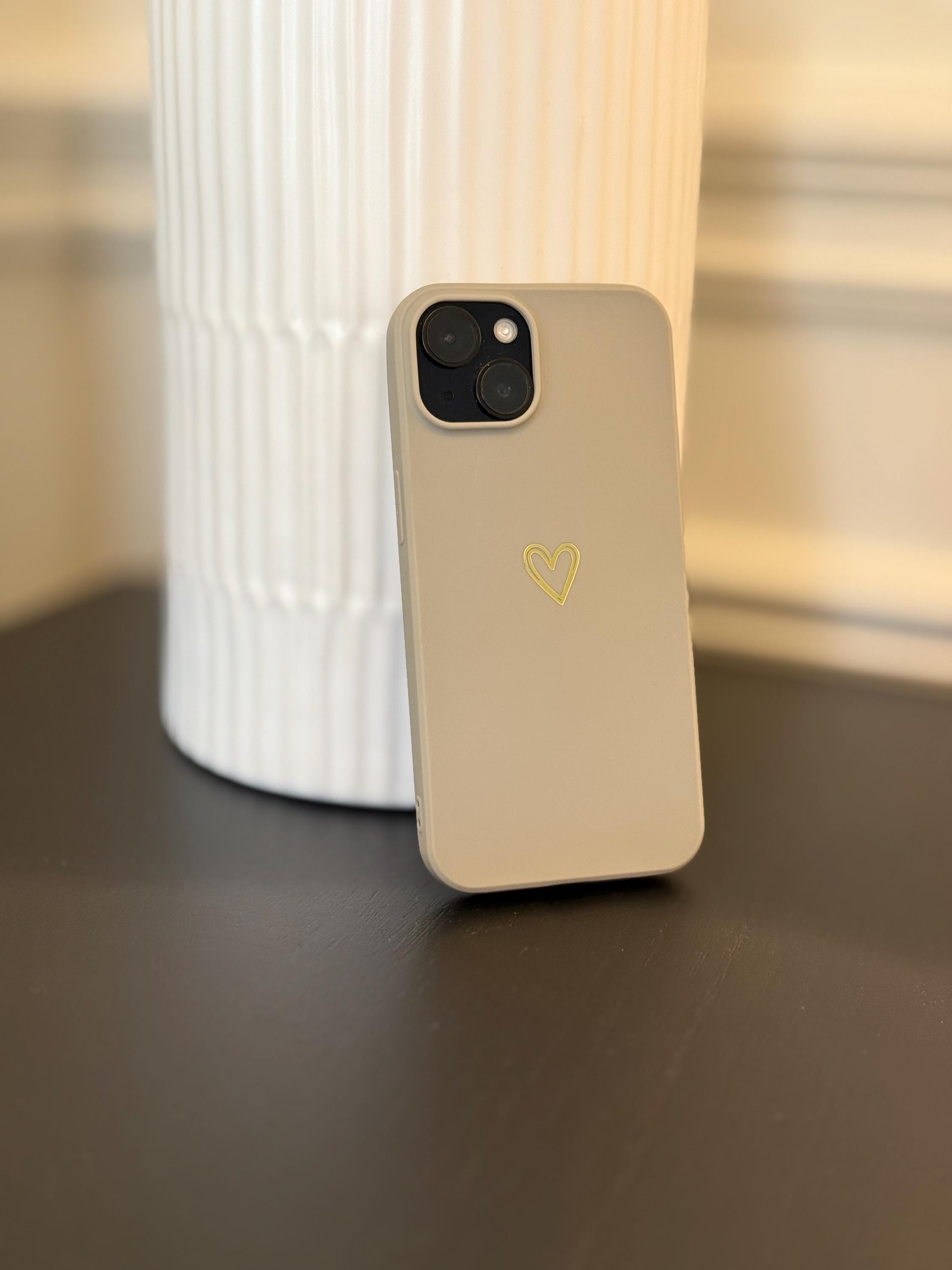 Matte Finish Heart iPhone Case