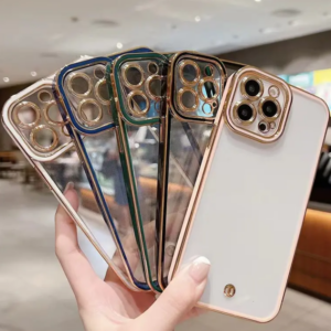 Transparent Gold Plated iPhone Case